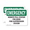 Signmission Remote Pull Station For Hood Fire Suppression Emergency Sign, Vinyl Decal, 14in x 10in, 2PK OS-2PACK-EM-D-1014-L-10417 - alternate 1